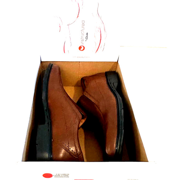 Unstructured by Clarks UN. Sheridan Marron Men’s Brown Shoes Loafers Size 12 M - Picture 12 of 12